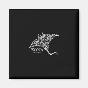 Imán Recuerdo de niños niñas vintage Kona Hawaii Manta