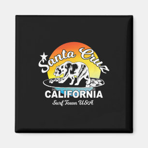 Imán Recuerdo de oso surfista de Santa Cruz California