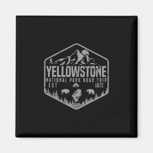 Imán Recuerdo de Parque Nacional Yellowstone Familia Se