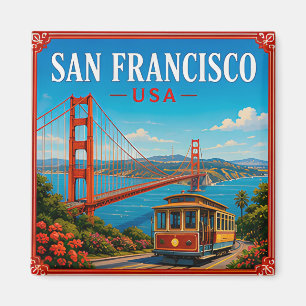 Imán 🌉 Recuerdo de San Francisco Golden Gate de la vis