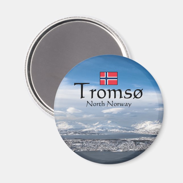 Imán Recuerdo de Tromsø Noruega (Anverso/Reverso)
