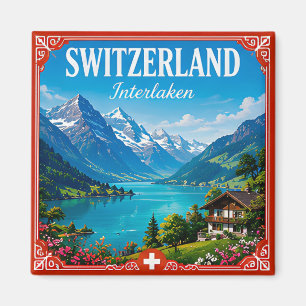 Imán 🏔️ Recuerdo de vacaciones alpinas en Interlaken S
