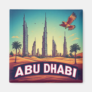 Imán 🧲 Recuerdo de vacaciones costeras en Abu Dhabi UA