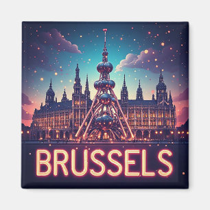 Imán 🧲 Recuerdo de vacaciones de Bruselas Bélgica de E