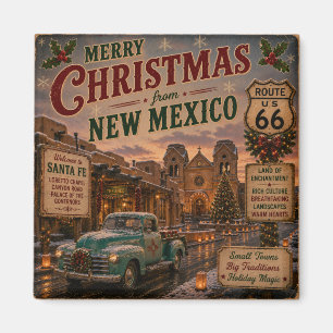 Imán Recuerdo de vacaciones de la ruta 66 de Santa Fe