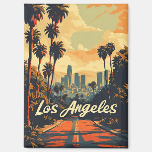 Imán Recuerdo de vacaciones de la silueta de Los Ángele