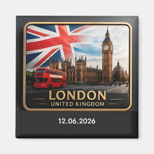 Imán 🧲 Recuerdo de Vacaciones del Horizonte de Londres