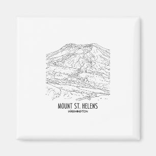 Imán Recuerdo de vacaciones del volcán Mount St Helens