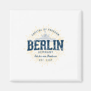 Imán Recuerdo de vacaciones en Alemania Berlín vintage