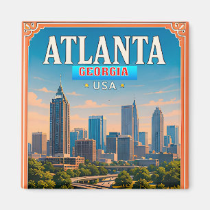Imán Recuerdo de vacaciones en Atlanta Georgia 🍑