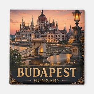 Imán 🧲 Recuerdo de vacaciones en Budapest Hungría para