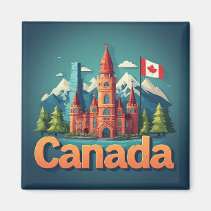 Imán 🧲 Recuerdo de Vacaciones en Canadá para Amantes d