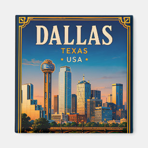 Imán ⭐ Recuerdo de vacaciones en Dallas Texas