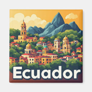 Imán Recuerdo de vacaciones en Ecuador para amantes de