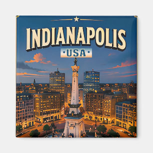 Imán 🏁 Recuerdo de vacaciones en Indianápolis Indiana