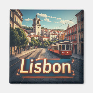 Imán 🧲 Recuerdo de vacaciones en la costa de Lisboa Po