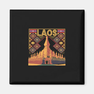 Imán Recuerdo de vacaciones en Laos Lao laotiano