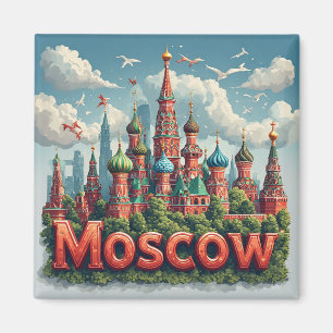 Imán 🧲 Recuerdo de vacaciones en Moscú Rusia 🇷🇺