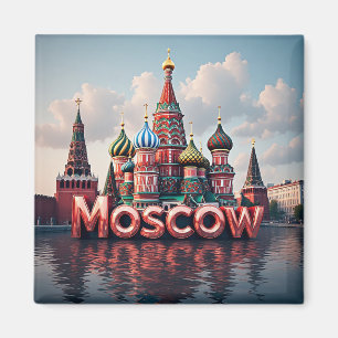 Imán 🧲 Recuerdo de vacaciones en Moscú Rusia 🇷🇺