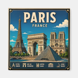 Imán 🧲 Recuerdo de vacaciones en París Francia para am