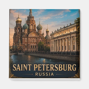 Imán 🌍 Recuerdo de vacaciones en San Petersburgo para 