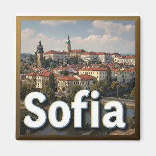Imán 🧲 Recuerdo de Vacaciones en Sofía para Viajeros d