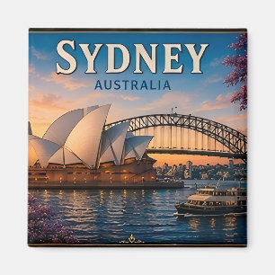 Imán 🌉 Recuerdo de Vacaciones en Sydney Harbour para V