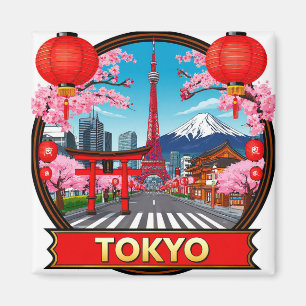 Imán 🧲 Recuerdo de vacaciones en Tokio, Japón 🌆