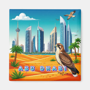 Imán 🌴 Recuerdo de viaje a Abu Dabi Souvenir 🕌