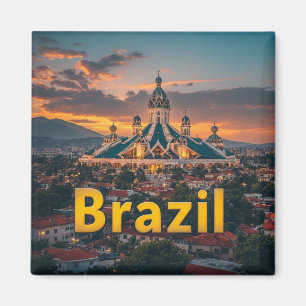 Imán Recuerdo de viaje a Brasil para viajeros del mundo