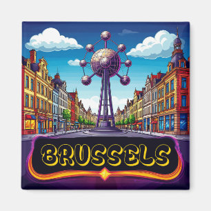 Imán Recuerdo de viaje a Bruselas ⭐
