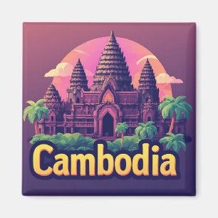 Imán 🧲 Recuerdo de viaje a Camboya Regalo de recuerdo
