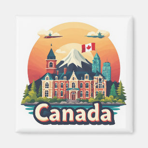Imán 🧲 Recuerdo de viaje a Canadá Souvenir de vacacion