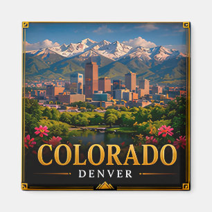 Imán Recuerdo de viaje a Colorado para viajeros de mont