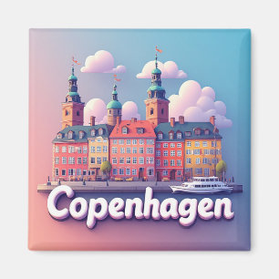 Imán Recuerdo de viaje a Copenhague Dinamarca