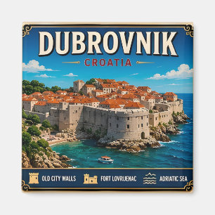 Imán 🧲 Recuerdo de viaje a Dubrovnik Croacia para visi