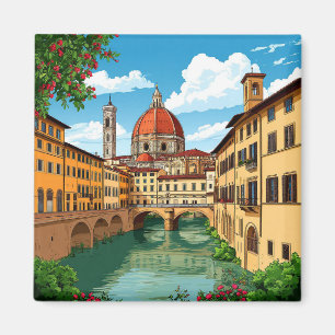Imán Recuerdo de viaje a Florencia, Italia para colecci