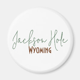 Imán Recuerdo de viaje a Jackson Hole, Wyoming