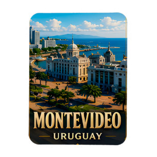 Imán Recuerdo de viaje a la ciudad de Montevideo Urugua