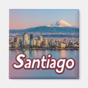Imán Recuerdo de viaje a la ciudad de Santiago de Chile