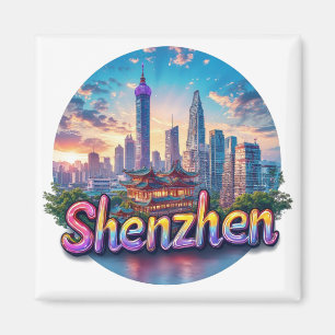 Imán Recuerdo de viaje a la ciudad de Shenzhen, China �