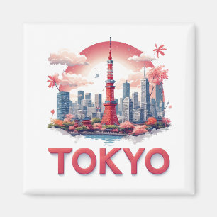 Imán Recuerdo de viaje a la ciudad de Tokio Japón 🗺️