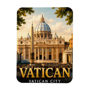 Imán 📍 Recuerdo de viaje a la Ciudad del Vaticano para