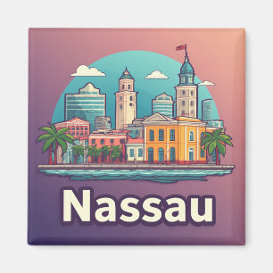 Imán Recuerdo de viaje a la isla de Nassau Bahamas 🌴