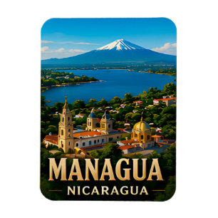 Imán Recuerdo de viaje a Managua Nicaragua
