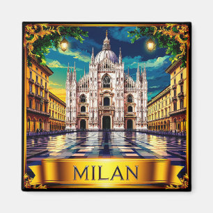 Imán 🧲 Recuerdo de viaje a Milán Italia