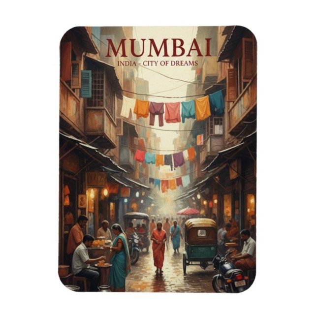 Imán Recuerdo de viaje a Mumbai (Vertical)