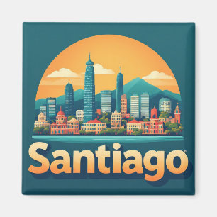 Imán Recuerdo de viaje a Santiago de Chile para explora