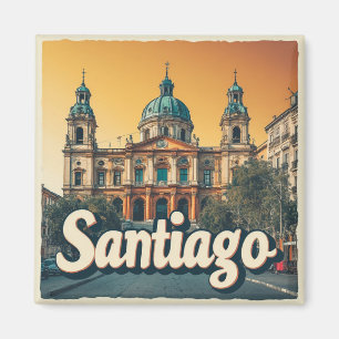 Imán Recuerdo de viaje a Santiago de Chile para explora