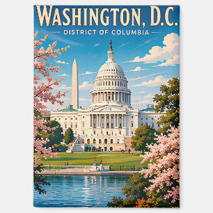 Imán 🏛️ Recuerdo de viaje al Capitolio de Washington D